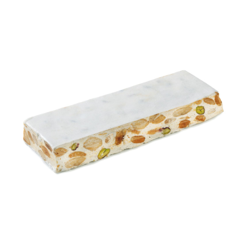 Torrone morbido alle mandorle, pistacchio e scorza d'arancia