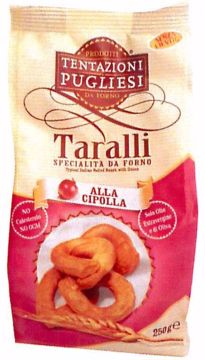 Immagine di TARALLI ALLA CIPOLLA CON OLIO DI OLIVA TENTAZIONI PUGLIESI 250 Gr