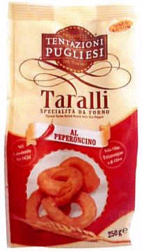 Immagine di TARALLI AL PEPERONCINO CON OLIO DI OLIVA TENTAZIONI PUGLIESI 250 Gr