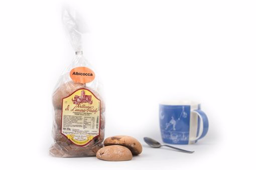 Immagine di PANZEROTTI RIPIENI DI MARMELLATA ALBICOCCA  PASTICCERIA DI LEONARDO 400 Gr