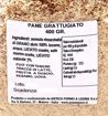 PANE GRATTUGGIATO DA 400 Gr - PANIFICIO  PANE E PACE - MATERA