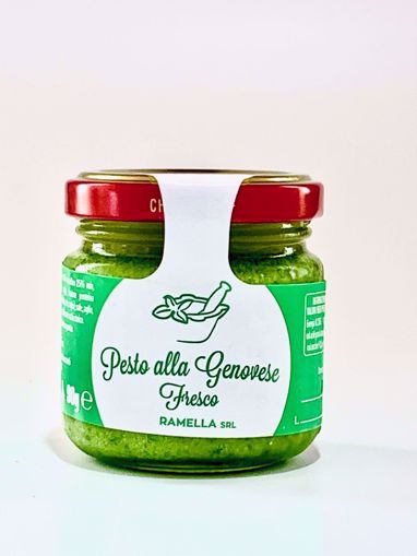 PESTO LIGURE  FRESCO CON AGLIO DA 90 Gr "AZIENDA AGRICOLA RAMELLA"